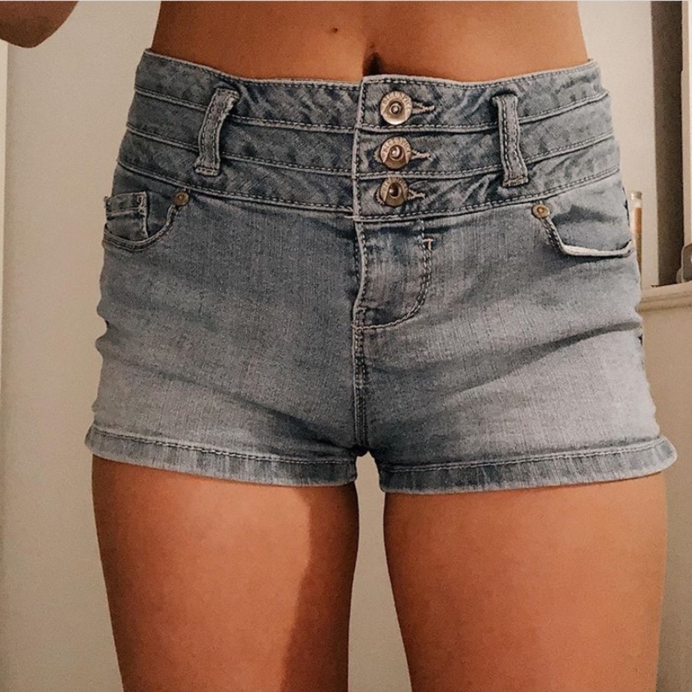 High waisted jean shorts!